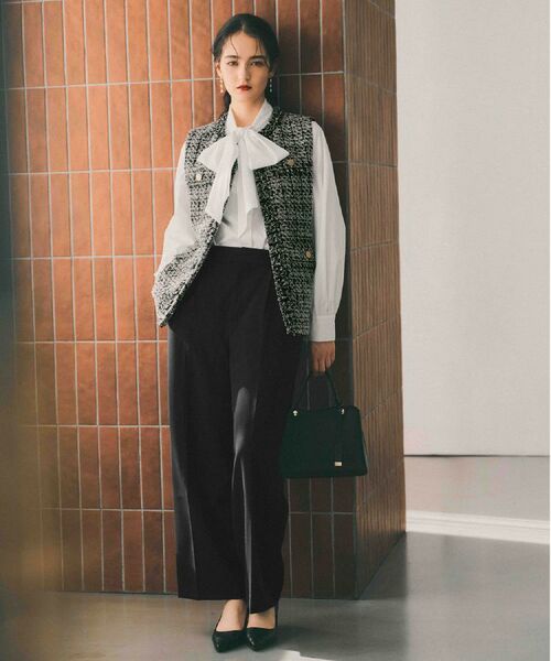 OPAQUE.CLIP / オペーク ドット クリップ ベスト | ≪通勤・セレモニー対応≫ツイードジレ【洗える】 | 詳細1