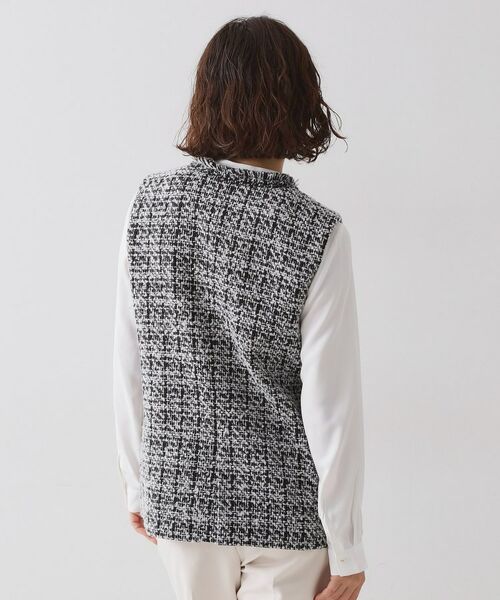 OPAQUE.CLIP / オペーク ドット クリップ ベスト | ≪通勤・セレモニー対応≫ツイードジレ【洗える】 | 詳細12