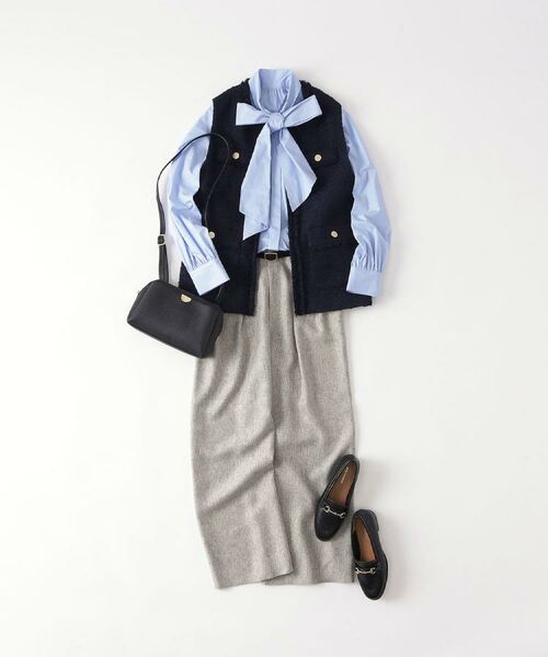 OPAQUE.CLIP / オペーク ドット クリップ ベスト | ≪通勤・セレモニー対応≫ツイードジレ【洗える】 | 詳細20