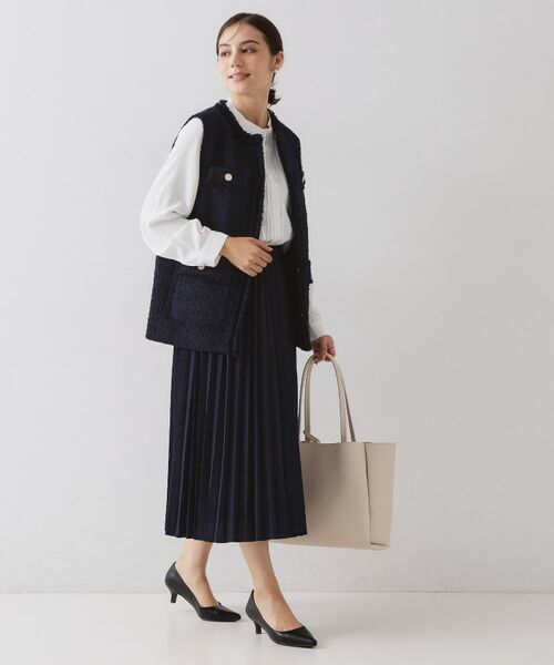 OPAQUE.CLIP / オペーク ドット クリップ ベスト | ≪通勤・セレモニー対応≫ツイードジレ【洗える】 | 詳細3