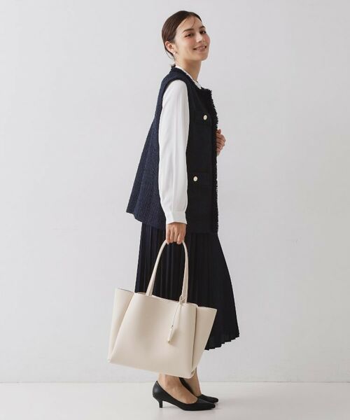 OPAQUE.CLIP / オペーク ドット クリップ ベスト | ≪通勤・セレモニー対応≫ツイードジレ【洗える】 | 詳細4
