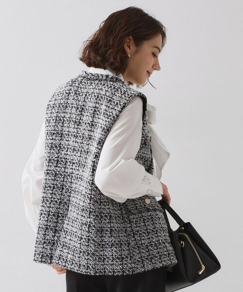 OPAQUE.CLIP / オペーク ドット クリップ ベスト | ≪通勤・セレモニー対応≫ツイードジレ【洗える】 | 詳細6