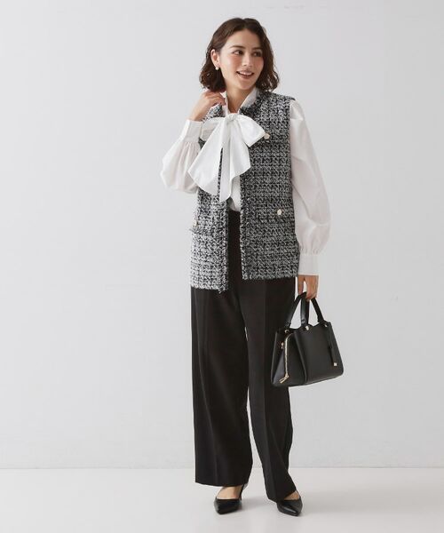 OPAQUE.CLIP / オペーク ドット クリップ ベスト | ≪通勤・セレモニー対応≫ツイードジレ【洗える】 | 詳細7