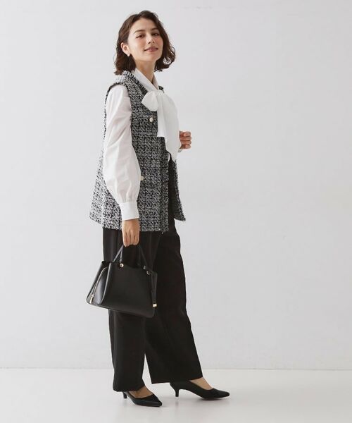 OPAQUE.CLIP / オペーク ドット クリップ ベスト | ≪通勤・セレモニー対応≫ツイードジレ【洗える】 | 詳細8