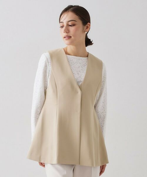 OPAQUE.CLIP / オペーク ドット クリップ ベスト | ペプラムジレ/セットアップ対応可【洗濯機OK】 | 詳細10