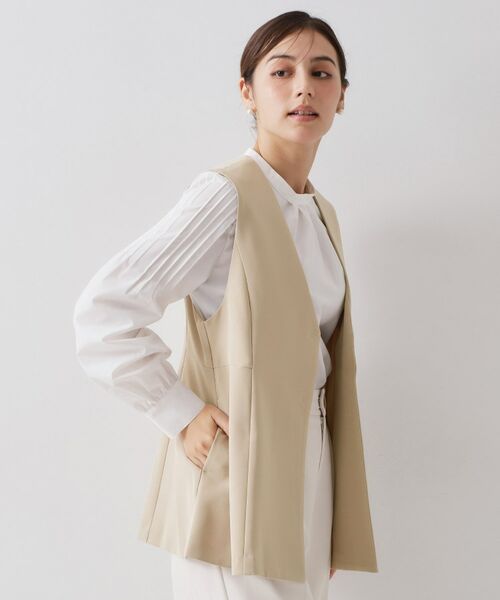 OPAQUE.CLIP / オペーク ドット クリップ ベスト | ペプラムジレ/セットアップ対応可【洗濯機OK】 | 詳細21