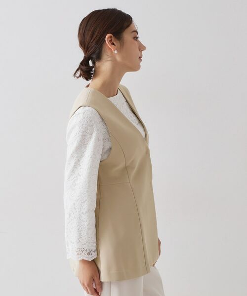 OPAQUE.CLIP / オペーク ドット クリップ ベスト | ペプラムジレ/セットアップ対応可【洗濯機OK】 | 詳細26