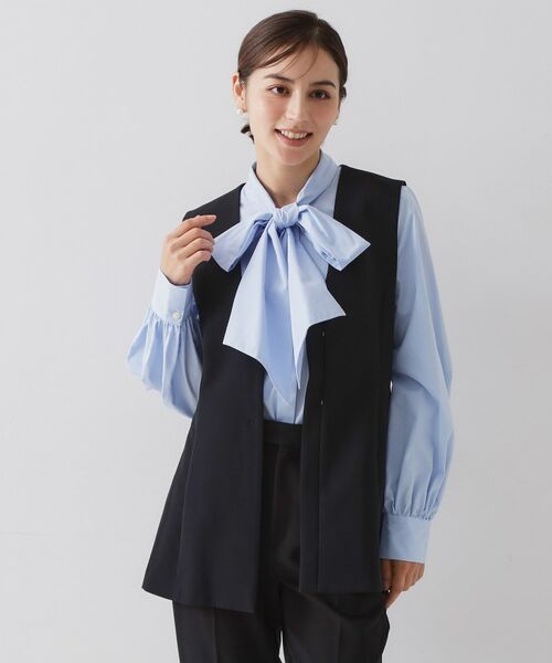 OPAQUE.CLIP / オペーク ドット クリップ ベスト | ペプラムジレ/セットアップ対応可【洗濯機OK】(ブラック(019))