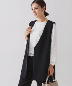 OPAQUE.CLIP / オペーク ドット クリップ ベスト | ≪通勤・セレモニー対応≫Vネックミドルジレ【洗濯機OK】