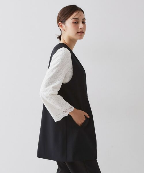 OPAQUE.CLIP / オペーク ドット クリップ ベスト | ≪通勤・セレモニー対応≫Vネックミドルジレ【洗濯機OK】 | 詳細10