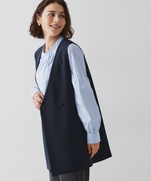 OPAQUE.CLIP / オペーク ドット クリップ ベスト | ≪通勤・セレモニー対応≫Vネックミドルジレ【洗濯機OK】 | 詳細5