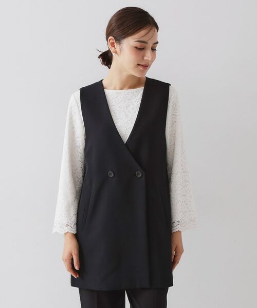 OPAQUE.CLIP / オペーク ドット クリップ ベスト | ≪通勤・セレモニー対応≫Vネックミドルジレ【洗濯機OK】 | 詳細9