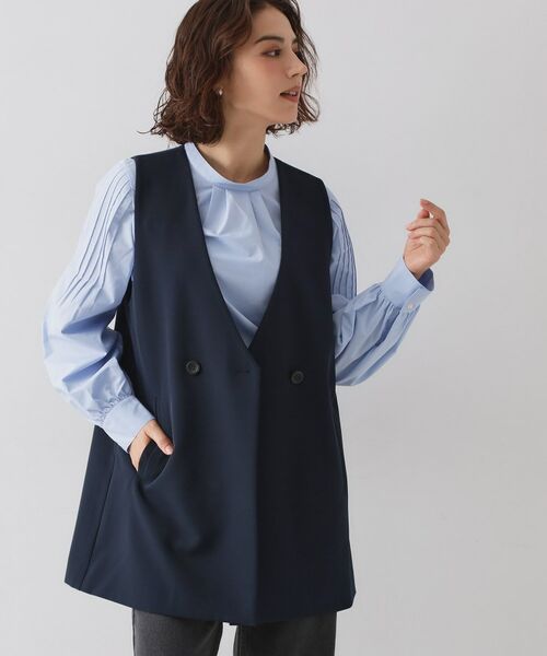 OPAQUE. CLIP/オペーク ドット クリップ ≪通勤・セレモニー対応≫Vネックミドルジレ【洗濯機OK】 ネイビー(094) 42(LL) OPAQUE. CLIP/オペーク ドット クリップ ≪通勤・セレモニー対応≫Vネックミドルジレ【洗濯機OK】 ネイビー(094) 42(LL)