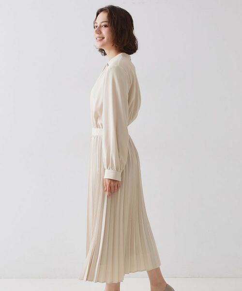 OPAQUE.CLIP / オペーク ドット クリップ ロング・マキシ丈ワンピース | ≪通勤・セレモニー対応≫ジョーゼットプリーツワンピース【洗濯機OK】 | 詳細10