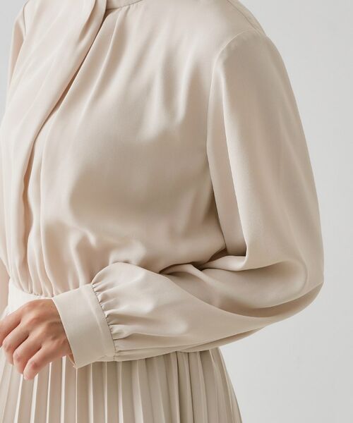 OPAQUE.CLIP / オペーク ドット クリップ ロング・マキシ丈ワンピース | ≪通勤・セレモニー対応≫ジョーゼットプリーツワンピース【洗濯機OK】 | 詳細14