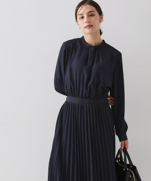 OPAQUE.CLIP / オペーク ドット クリップ ロング・マキシ丈ワンピース | ≪通勤・セレモニー対応≫ジョーゼットプリーツワンピース【洗濯機OK】 | 詳細5