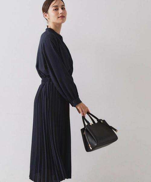 OPAQUE.CLIP / オペーク ドット クリップ ロング・マキシ丈ワンピース | ≪通勤・セレモニー対応≫ジョーゼットプリーツワンピース【洗濯機OK】 | 詳細6