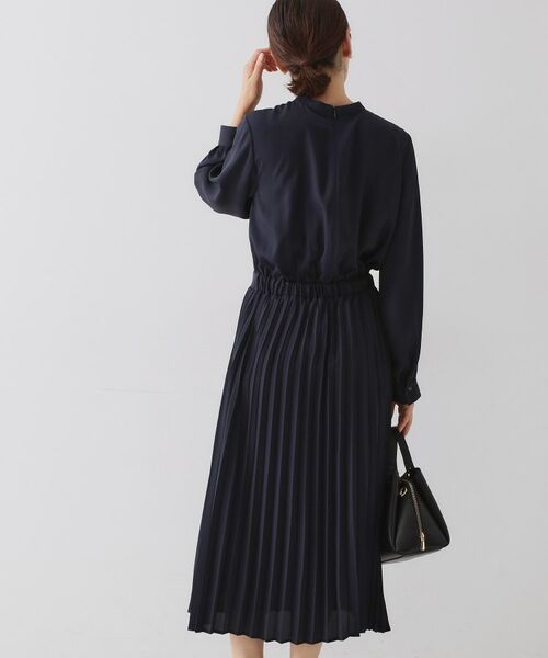 OPAQUE.CLIP / オペーク ドット クリップ ロング・マキシ丈ワンピース | ≪通勤・セレモニー対応≫ジョーゼットプリーツワンピース【洗濯機OK】 | 詳細7