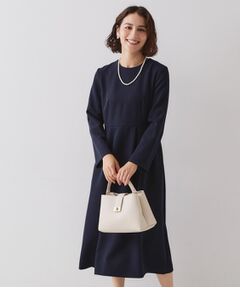 OPAQUE.CLIP / オペーク ドット クリップ ミニ丈・ひざ丈ワンピース | ≪通勤・セレモニー対応≫フィットアンドフレアワンピースダブルクロス【洗濯機OK】