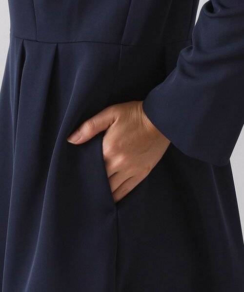 OPAQUE.CLIP / オペーク ドット クリップ ミニ丈・ひざ丈ワンピース | ≪通勤・セレモニー対応≫フィットアンドフレアワンピースダブルクロス【洗濯機OK】 | 詳細17