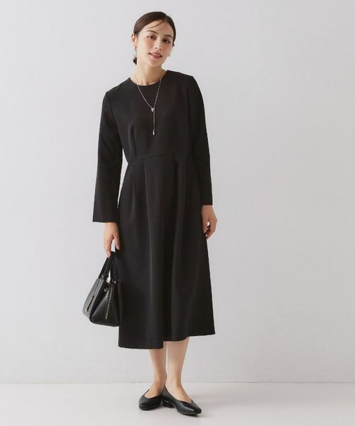 OPAQUE.CLIP / オペーク ドット クリップ ミニ丈・ひざ丈ワンピース | ≪通勤・セレモニー対応≫フィットアンドフレアワンピースダブルクロス【洗濯機OK】 | 詳細2