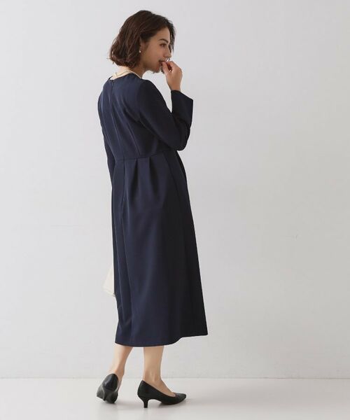 OPAQUE.CLIP / オペーク ドット クリップ ミニ丈・ひざ丈ワンピース | ≪通勤・セレモニー対応≫フィットアンドフレアワンピースダブルクロス【洗濯機OK】 | 詳細7