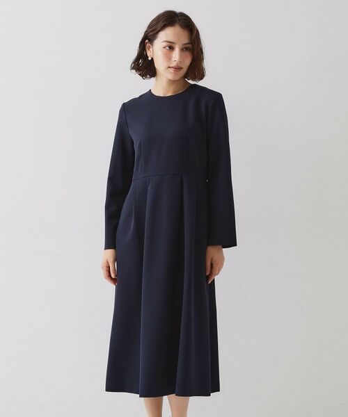 OPAQUE.CLIP / オペーク ドット クリップ ミニ丈・ひざ丈ワンピース | ≪通勤・セレモニー対応≫フィットアンドフレアワンピースダブルクロス【洗濯機OK】 | 詳細9