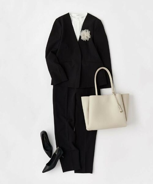 OPAQUE.CLIP / オペーク ドット クリップ パンツ | ≪通勤・セレモニーセットアップ対応≫ テーパードパンツダブルクロス【洗濯機OK】 | 詳細22