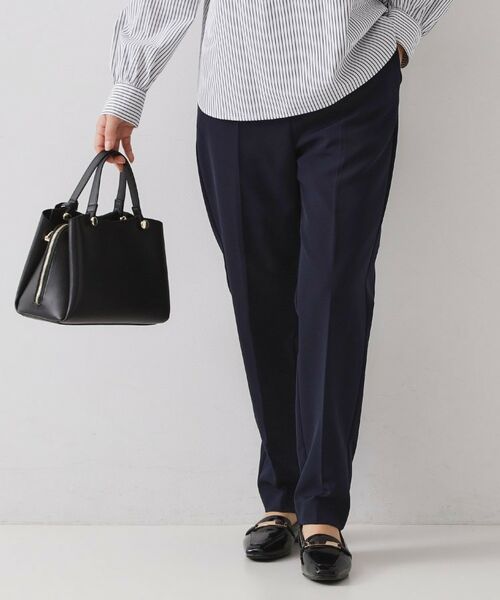 OPAQUE. CLIP/オペーク ドット クリップ &#8810;通勤・セレモニーセットアップ対応&#8811; テーパードパンツダブルクロス【洗濯機OK】 ネイビー(094) 40(L)