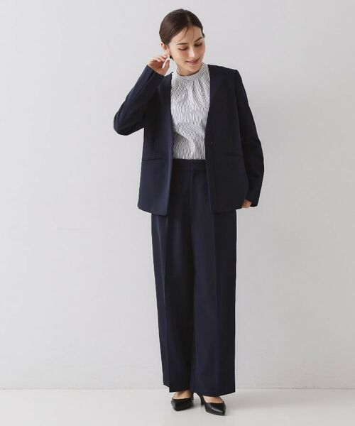 OPAQUE.CLIP / オペーク ドット クリップ パンツ | ≪通勤・セレモニーセットアップ対応≫ ワイドパンツダブルクロス【洗濯機OK】 | 詳細10