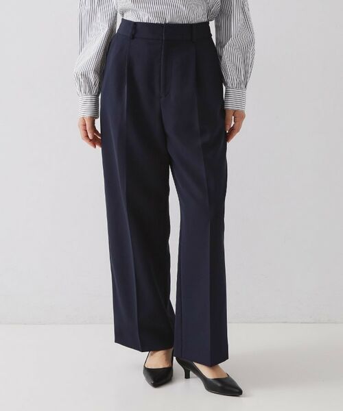 OPAQUE.CLIP / オペーク ドット クリップ パンツ | ≪通勤・セレモニーセットアップ対応≫ ワイドパンツダブルクロス【洗濯機OK】 | 詳細13