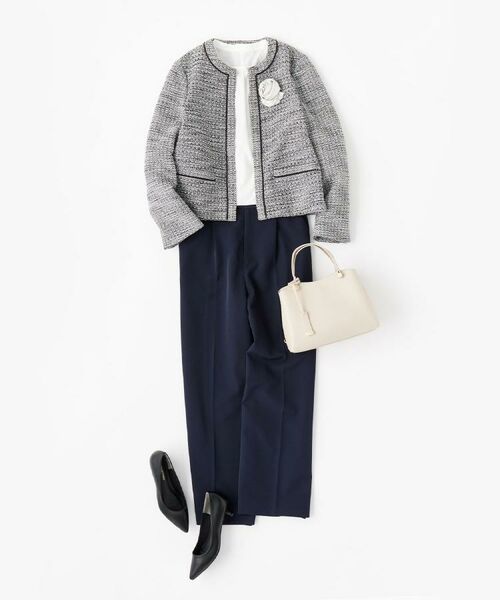 OPAQUE.CLIP / オペーク ドット クリップ パンツ | ≪通勤・セレモニーセットアップ対応≫ ワイドパンツダブルクロス【洗濯機OK】 | 詳細22