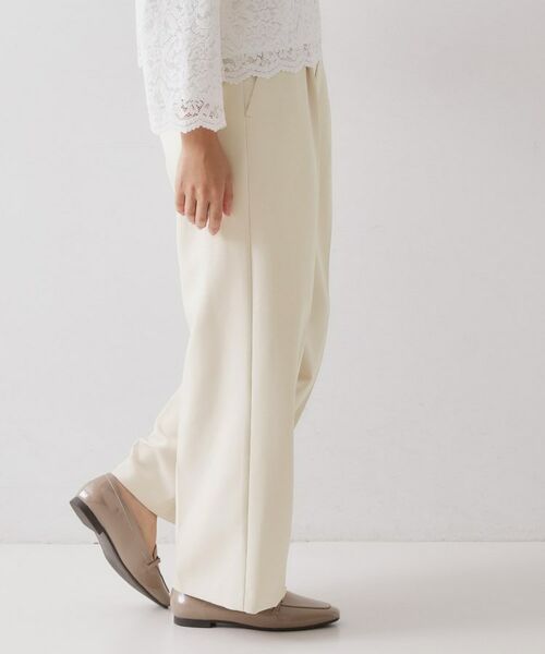 OPAQUE.CLIP / オペーク ドット クリップ パンツ | ≪通勤・セレモニーセットアップ対応≫ ワイドパンツダブルクロス【洗濯機OK】 | 詳細5