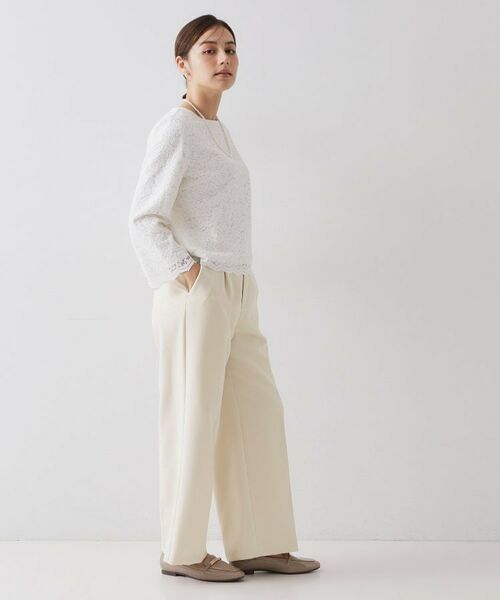 OPAQUE.CLIP / オペーク ドット クリップ パンツ | ≪通勤・セレモニーセットアップ対応≫ ワイドパンツダブルクロス【洗濯機OK】 | 詳細7