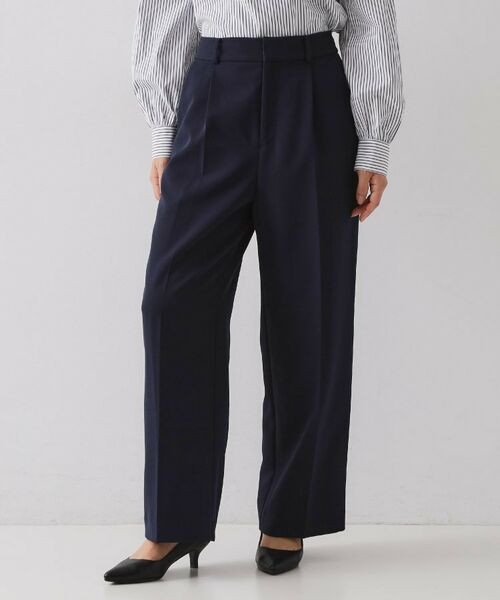 OPAQUE. CLIP/オペーク ドット クリップ ≪通勤・セレモニーセットアップ対応≫ ワイドパンツダブルクロス【洗濯機OK】 ネイビー(094) 34(SS) OPAQUE. CLIP/オペーク ドット クリップ ≪通勤・セレモニーセットアップ対応≫ ワイドパンツダブルクロス【洗濯機OK】 ネイビー(094) 34(SS)