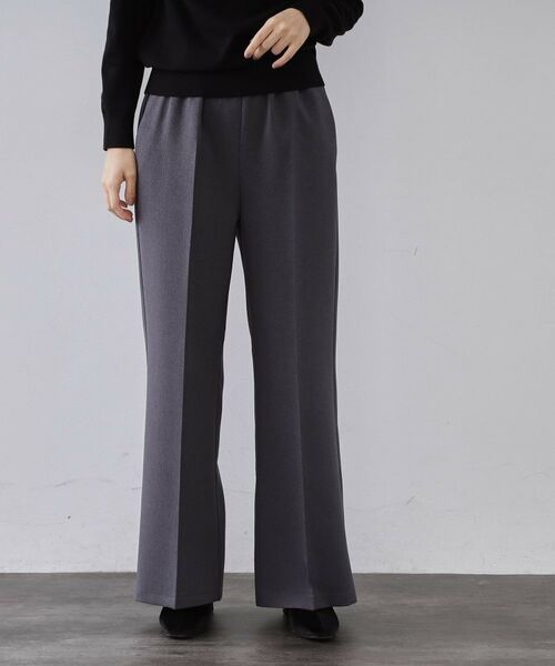 OPAQUE. CLIP/オペーク ドット クリップ 美脚イージーフレアパンツ【洗濯機OK】 チャコールグレー(014) 38(M)