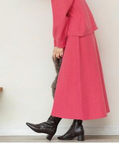 OPAQUE.CLIP / オペーク ドット クリップ ロング・マキシ丈スカート | ニットフレアスカート/セットアップ対応【洗濯機OK】