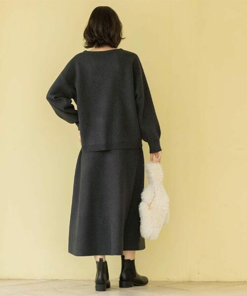 OPAQUE.CLIP / オペーク ドット クリップ ロング・マキシ丈スカート | ニットフレアスカート/セットアップ対応【洗濯機OK】 | 詳細11