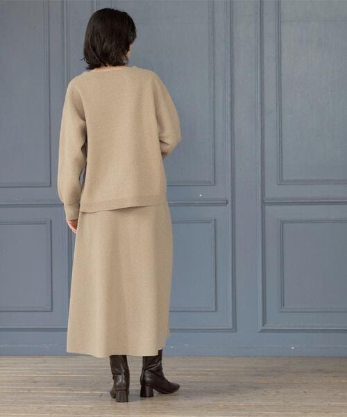 OPAQUE.CLIP / オペーク ドット クリップ ロング・マキシ丈スカート | ニットフレアスカート/セットアップ対応【洗濯機OK】 | 詳細17