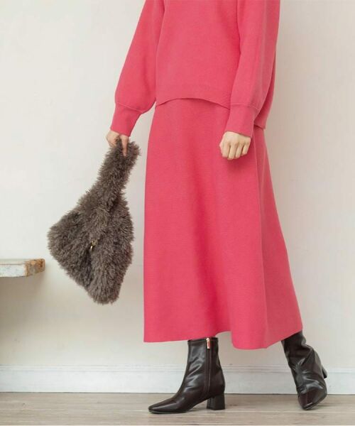 OPAQUE.CLIP / オペーク ドット クリップ ロング・マキシ丈スカート | ニットフレアスカート/セットアップ対応【洗濯機OK】 | 詳細19