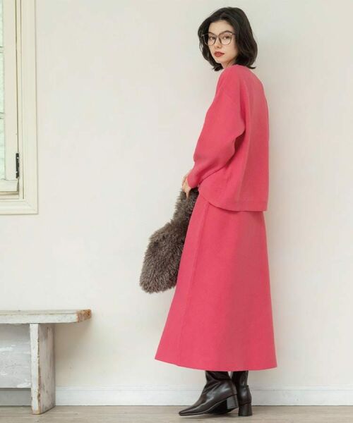 OPAQUE.CLIP / オペーク ドット クリップ ロング・マキシ丈スカート | ニットフレアスカート/セットアップ対応【洗濯機OK】 | 詳細20