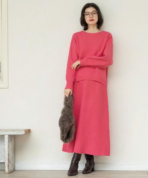 OPAQUE.CLIP / オペーク ドット クリップ ロング・マキシ丈スカート | ニットフレアスカート/セットアップ対応【洗濯機OK】 | 詳細21