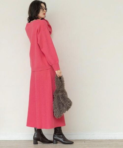 OPAQUE.CLIP / オペーク ドット クリップ ロング・マキシ丈スカート | ニットフレアスカート/セットアップ対応【洗濯機OK】 | 詳細22