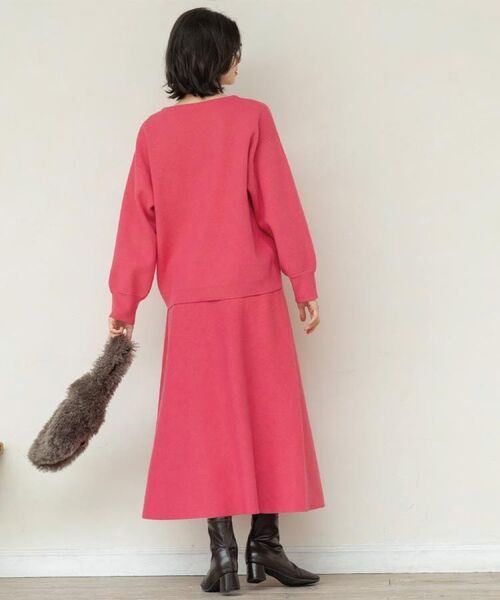 OPAQUE.CLIP / オペーク ドット クリップ ロング・マキシ丈スカート | ニットフレアスカート/セットアップ対応【洗濯機OK】 | 詳細23