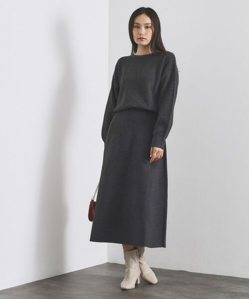 OPAQUE.CLIP / オペーク ドット クリップ ロング・マキシ丈スカート | ニットフレアスカート/セットアップ対応【洗濯機OK】 | 詳細30