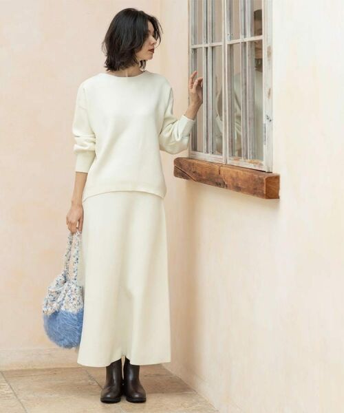 OPAQUE.CLIP / オペーク ドット クリップ ロング・マキシ丈スカート | ニットフレアスカート/セットアップ対応【洗濯機OK】 | 詳細5