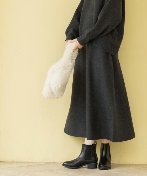 OPAQUE.CLIP / オペーク ドット クリップ ロング・マキシ丈スカート | ニットフレアスカート/セットアップ対応【洗濯機OK】 | 詳細8