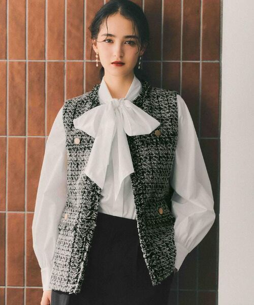 OPAQUE.CLIP / オペーク ドット クリップ シャツ・ブラウス | ≪通勤・セレモニー対応≫ボウタイシャツブラウス【洗濯機OK】 | 詳細1