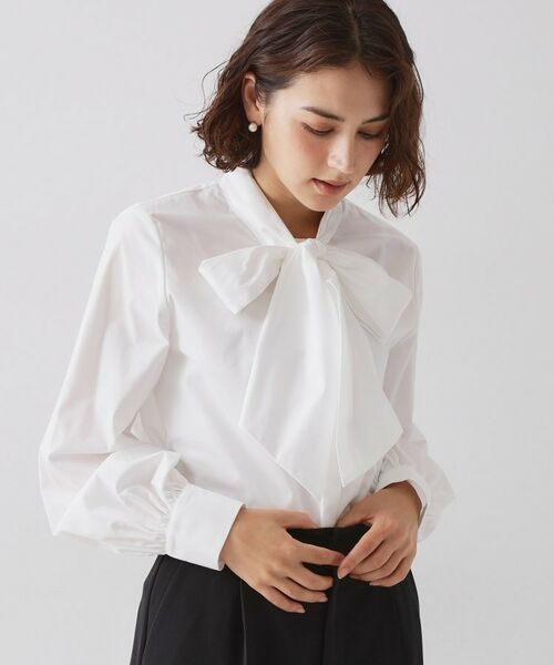 OPAQUE.CLIP / オペーク ドット クリップ シャツ・ブラウス | ≪通勤・セレモニー対応≫ボウタイシャツブラウス【洗濯機OK】 | 詳細3
