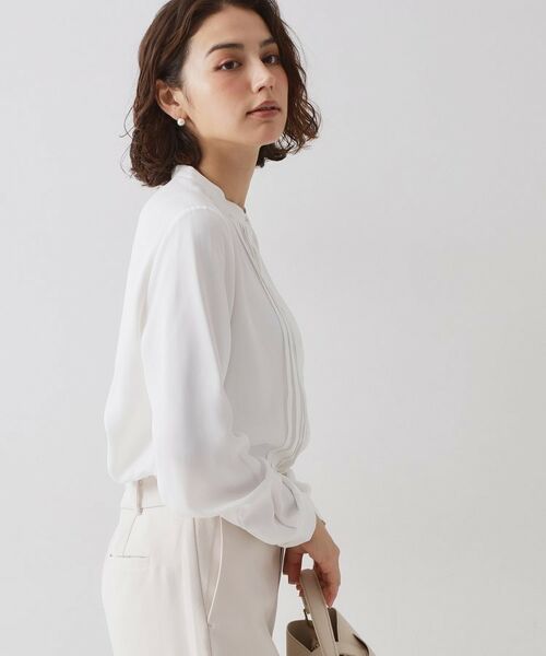 OPAQUE.CLIP / オペーク ドット クリップ シャツ・ブラウス | ≪通勤・セレモニー対応≫ タックブラウス【洗濯機OK】 | 詳細1